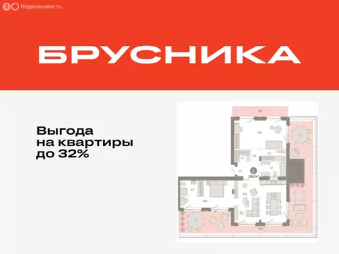 2-комнатная квартира: Тюмень, жилой комплекс На Минской (179.74 м)