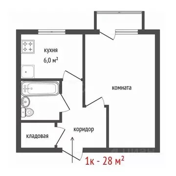 1-к кв. Свердловская область, Екатеринбург ул. Олега Кошевого, 32 ...