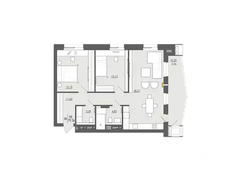 3-к кв. Пермский край, Пермь ул. Пушкина, 26 (79.36 м)