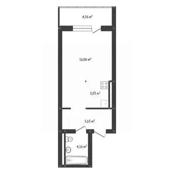 Студия Башкортостан, Уфа Айская ул., 49 (35.5 м)