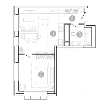 2-к кв. Забайкальский край, Чита 1-я Коллективная ул., 6 СТР (47.79 м)