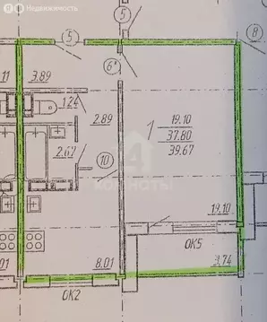 1-комнатная квартира: Воронеж, улица Шишкова, 144 (37.8 м)