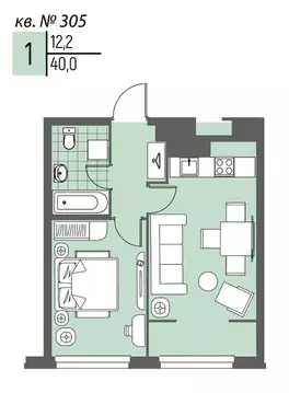 1-к кв. Нижегородская область, Нижний Новгород Спортивный мкр, ...