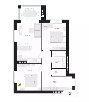 2-к кв. Брянская область, Брянск ул. Некрасова, 20А (60.1 м)