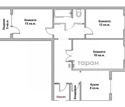 3-к кв. Челябинская область, Челябинск Копейское ш., 43 (65.0 м)
