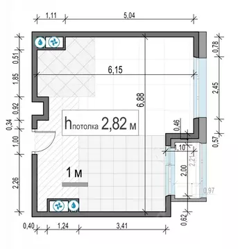 1-к кв. Москва Филатов Луг жилой комплекс, к6 (37.4 м)