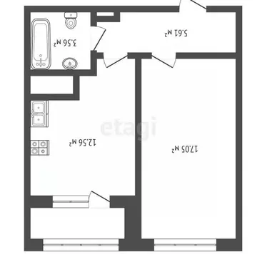 1-к кв. Ростовская область, Батайск Северная ул., 2Ак1 (40.8 м)