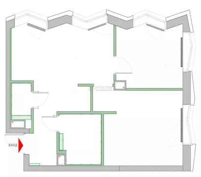 2-комнатная квартира: Москва, улица Архитектора Щусева, 4к1 (51.1 м)