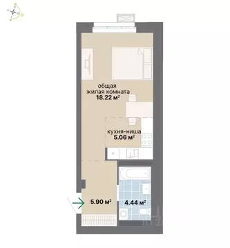 Студия Свердловская область, Екатеринбург Южный жилрайон, Лайв жилой ...