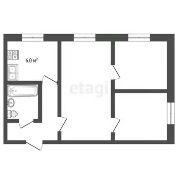 3-к кв. Тамбовская область, Тамбов Никифоровская ул., 90 (40.9 м)
