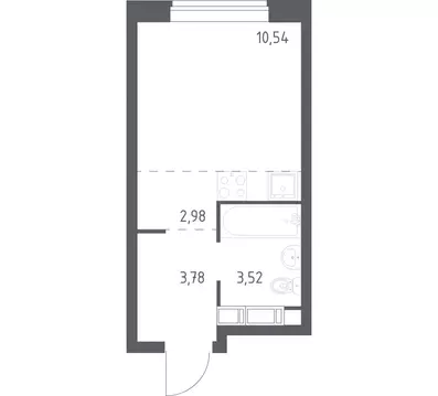 Квартира-студия: Балашиха, улица Бояринова, 30 (20.7 м)