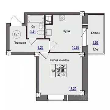 1-к кв. Псковская область, Псковский район, Завеличенская волость, д. ...