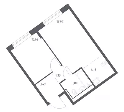 1-к кв. Москва Молжаниново жилой комплекс, к6 (40.31 м)