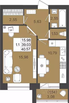 1-к кв. Татарстан, Верхнеуслонский район, Набережно-Морквашское с/пос, ...