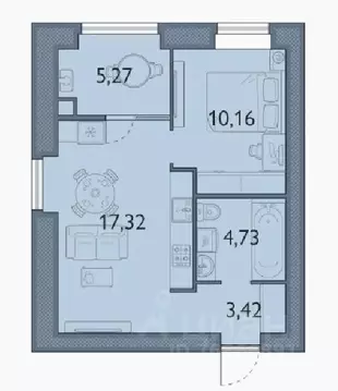 1-к кв. Брянская область, Брянский район, пос. Мичуринский, ...