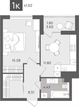 1-к кв. Калининградская область, Светлогорск Лесная Сказка жилой ...
