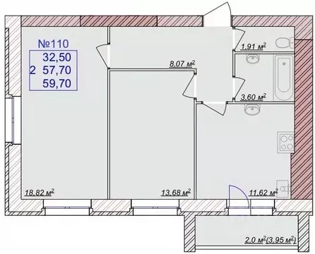 2-к кв. Ярославская область, Ярославский муниципальный округ, пос. ...