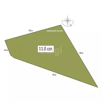 Участок в село Кызыл-Озек, Вечерняя улица (11 м)