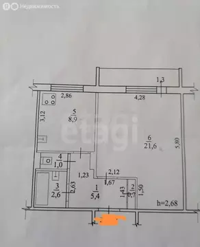 1-комнатная квартира: Чита, улица Красной Звезды, 24 (40.5 м)