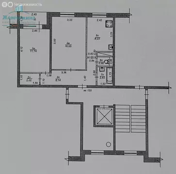 2-комнатная квартира: Димитровград, проспект Автостроителей, 68 (50.4 ...