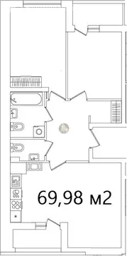 2-комнатная квартира: Санкт-Петербург, Октябрьская набережная, 120 ...