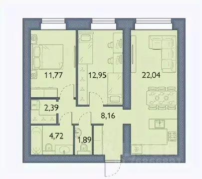 2-к кв. Брянская область, Брянский район, пос. Мичуринский, ...