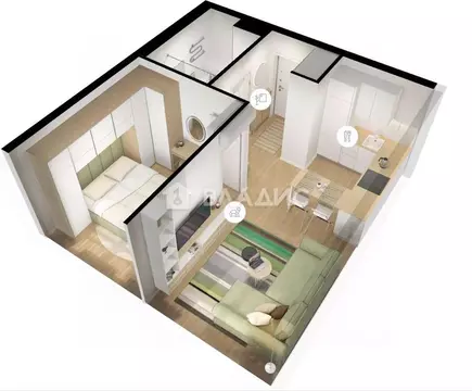 1-к кв. Московская область, Красногорск городской округ, пос. ...