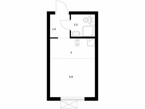 Квартира-студия: Боброво, ЖК Восточное Бутово, 48 (19.9 м)