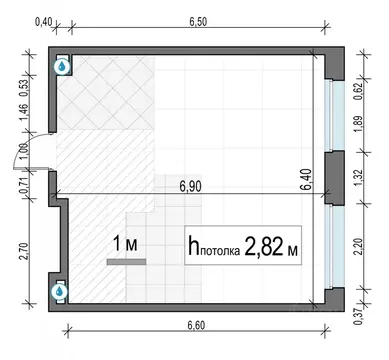 1-к кв. Московская область, Мытищи Белый Grad жилой комплекс (42.0 м)