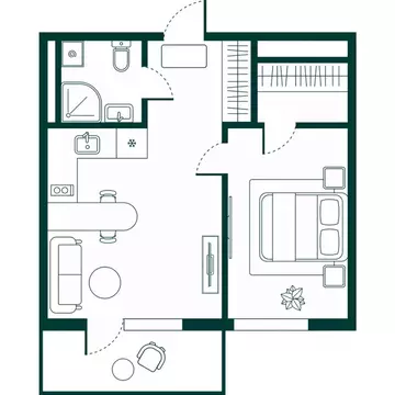 1-к кв. Дагестан, Дербент Новая История жилой комплекс (47.36 м)