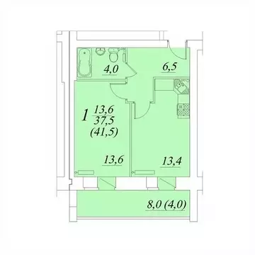 1-к кв. Вологодская область, Вологда Южный мкр,  (41.5 м)