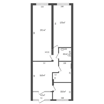 Помещение свободного назначения (101.1 м)