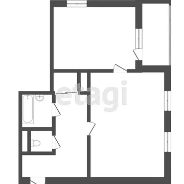 1-комнатная квартира: Тюмень, улица Монтажников, 45 (49.4 м)