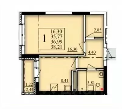 1-к кв. Башкортостан, Уфа Затон-Восточный жилрайон, Паруса жилой ...