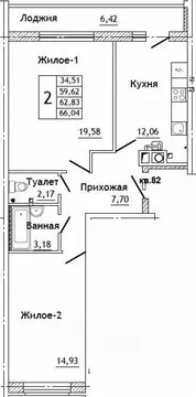 2-к кв. Смоленская область, Смоленский муниципальный округ, д. ...
