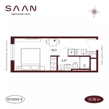 Студия Санкт-Петербург  (21.78 м)