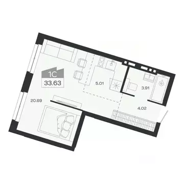 1-к кв. Новосибирская область, Новосибирский район, Краснообск рп ...