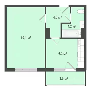 1-к кв. Омская область, Омск проезд 4-й Амурский, 5 (37.0 м)