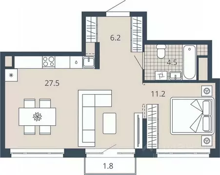 1-к кв. Пензенская область, Пенза Центральный квартал Скала Сити жилой ...