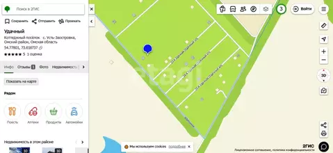 Участок в Омская область, Омский район, с. Усть-Заостровка ул. Шукшина ...