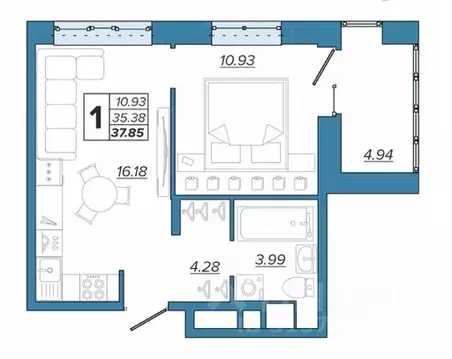 1-к кв. Брянская область, Брянск Московский мкр, Микрорайон Акватория ...