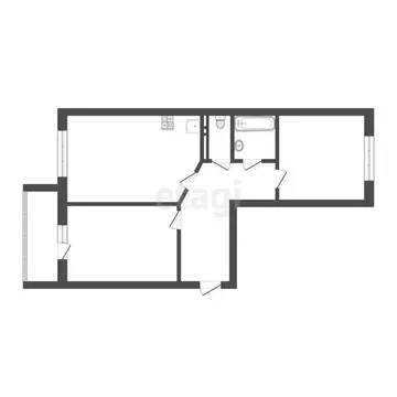 2-комнатная квартира: Тюмень, Широтная улица, 158к2 (60.8 м)