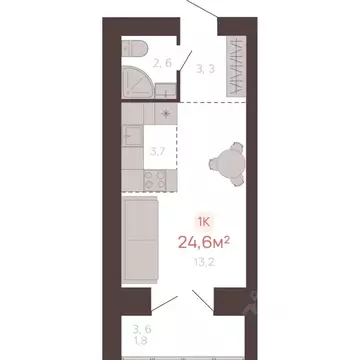 1-к кв. Алтайский край, Новоалтайск ул. Южсиба, 52А (24.6 м)