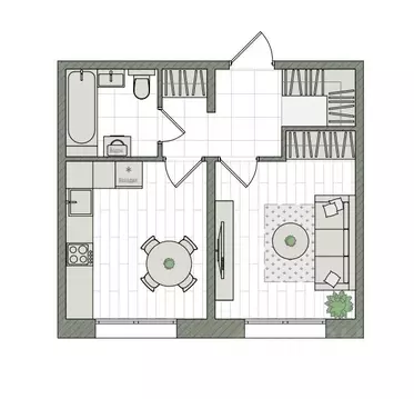 1-к кв. Кировская область, Киров бул. Прибрежный, 6 (34.0 м)