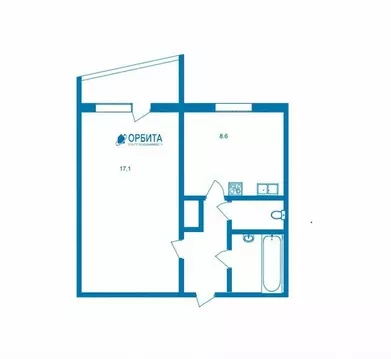 1-комнатная квартира: Тюмень, улица Немцова, 50 (33.2 м)