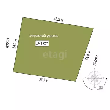 Участок в Тюмень, ДНП Звенящие Кедры Тюмени, Светлая улица (14.07 м)