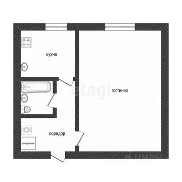 1-к кв. Смоленская область, Смоленск ул. Лавочкина, 39 (29.0 м)
