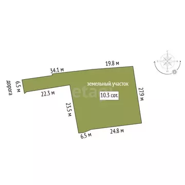 Участок в Тюмень, улица Механизаторов (10 м)