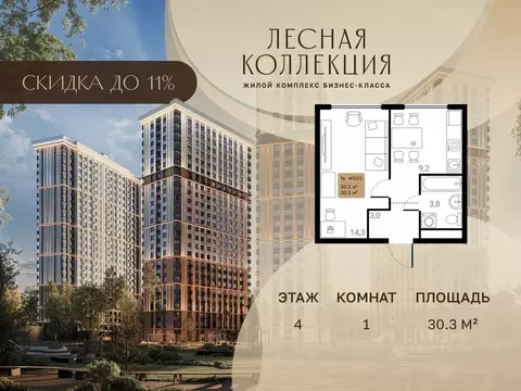 1-к кв. Московская область, Химки Лесная Коллекция жилой комплекс, к3 ...