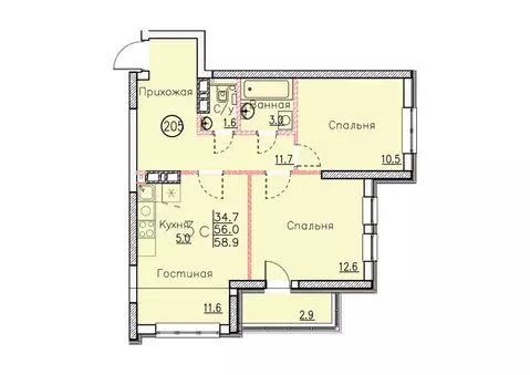 Свободной планировки кв. Саратовская область, Энгельс ул. Марины ...